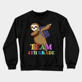 Sloth Hello 4th Grade Teachers Kids Back to school Gifts Crewneck Sweatshirt